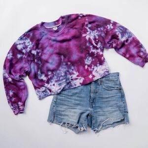Womens Cropped Fleece Top - Size L